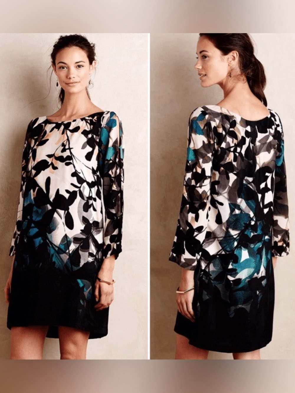 Maeve Anthropologie Shaded Garden Shift Dress Sz XS